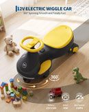 12V Dual-Function Wiggle Car for Kids with Pedal, 360° Steering, and Flashing Wheels Magic Cars 5