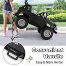 12V 2-Seater Battery-Powered Ride-On Car with 3-Point Seat Belts and Doors, Black Magic Cars 7