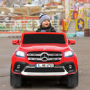 12V 2-Seater Kids Ride-On Car Licensed Mercedes Benz X-Class RC with Trunk Red Magic Cars 3