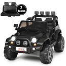 12V Black 2-Seater Kids Electric Truck with Remote Control and Storage Magic Cars 3