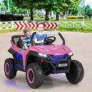 12V 2-Seater Kids Ride-On UTV with Slow Start and Music Pink Magic Cars 1