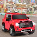 12V 2-Seater Licensed GMC Kids Electric Ride-On Truck with Remote Control and Storage Box, Red Magic Cars 2