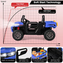 12V 2-Seater Electric Ride-On UTV Dump Truck with Remote Control, Dump Bed, and Shovel – Blue Magic Cars 4