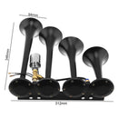 12V/24V Truck and Train Air Horn, 185dB Loud Four Trumpet Air Horn for Cars Magic Cars 1