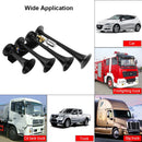 12V/24V Truck and Train Air Horn, 185dB Loud Four Trumpet Air Horn for Cars Magic Cars 2