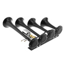 12V/24V Truck and Train Air Horn, 185dB Loud Four Trumpet Air Horn for Cars Magic Cars 4
