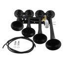 12V/24V Truck and Train Air Horn, 185dB Loud Four Trumpet Air Horn for Cars Magic Cars Variant 0