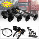 12V/24V Truck and Train Air Horn 185dB Super Loud Four Trumpet Air Horn for Cars Magic Cars 8