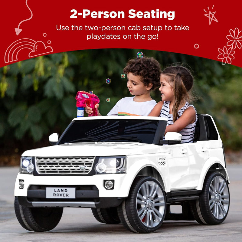 12V 3.7 MPH 2-Seater Licensed Land Rover Ride on Car Toy W/Parent ...
