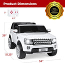 12V 3.7 MPH 2-Seater Licensed Land Rover Ride-On Car Toy with Parent Remote Control Magic Cars 6