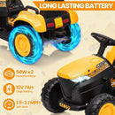 12V 3-in-1 Kids Electric Ride-On Excavator Bulldozer Tractor with Remote and Trailer Magic Cars 10
