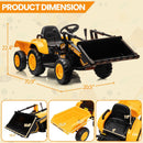 12V 3-in-1 Kids Electric Ride-On Excavator Bulldozer Tractor with Remote and Trailer Magic Cars 13