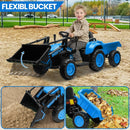 12V 3-in-1 Kids Electric Ride-On Excavator Bulldozer Tractor with Remote and Trailer Magic Cars 17