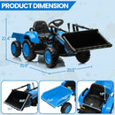12V 3-in-1 Kids Electric Ride-On Excavator Bulldozer Tractor with Remote and Trailer Magic Cars 20