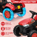 12V 3-in-1 Kids Electric Ride-On Excavator Bulldozer Tractor with Remote and Trailer Magic Cars 24