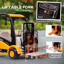12V Kids Ride-On Forklift Car with 360° Rotation, Liftable Fork, and Protective Tent Magic Cars 4