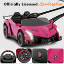 12V 4WD Kids Ride-On Car Licensed Lamborghini Veneno with Hydraulic Doors and Remote Control Magic Cars 3