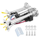 12V 600DB Upgraded Dual Trumpet Air Horn Kit Super Loud Electric Train Horn Magic Cars 0