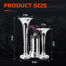 12V 600DB Upgraded Dual Trumpet Air Horn Kit Super Loud Electric Train Horn Magic Cars 4