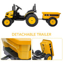 12V 7AH Kids Ride-On Tractor with Trailer, Remote Control, LED Lights, Music, and Suspension Magic Cars 3