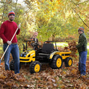 12V 7AH Kids Ride-On Tractor with Trailer, Remote Control, LED Lights, Music, and Suspension Magic Cars 4