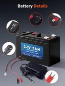 12V 7Ah Lithium Power Wheels Battery with Dual USB Ports Magic Cars 2