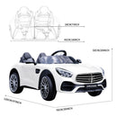 12V 7AH Ride-On 2-Seater Power Wheels Car with Remote, Bluetooth, LED Lights, and MP3 Player Magic Cars 8