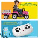 12V Battery-Powered Electric Tractor with 7AH Battery, Treaded Tires and Trailer for Toddlers Magic Cars 5