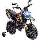 12V Licensed Kids Motorcycle with Training Wheels Yellow Magic Cars 0