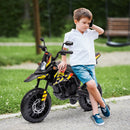 12V Licensed Kids Motorcycle with Training Wheels Yellow Magic Cars 1