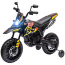 12V Licensed Kids Motorcycle with Training Wheels Yellow Magic Cars 3