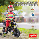 12V Licensed Kids Motorcycle with Training Wheels Yellow Magic Cars 4