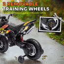 12V Licensed Kids Motorcycle with Training Wheels Yellow Magic Cars 5