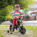 12V Licensed Kids Motorcycle with Training Wheels Yellow Magic Cars 8