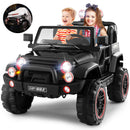 12V Black Kids Ride-On Truck Car Toy with MP3, LED Lights, RC Controller, and Battery Cover Magic Cars 0