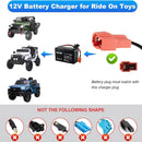 12V 1A Square Plug Battery Charger with 10ft Cord for Ride-On Car Toys Magic Cars 3