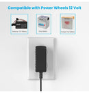 12V Battery Charger and Adapter for Kids Ride-On Power Wheels Toys Magic Cars 1