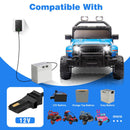 12V Battery Charger for Power Wheels with Gray Battery and Orange Top Magic Cars 2