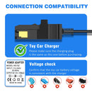 12V Battery Charger for Power Wheels with Gray Battery and Orange Top Magic Cars 3