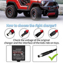 12V Charger for Ride-On Toys, Universal Replacement for Children's Vehicles, Safe Magic Cars 4