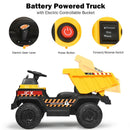 12V Battery Powered Kids Ride-On RC Dump Truck Construction Tractor Magic Cars 2