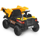 12V Battery-Powered Kids Ride-On Dump Truck with Electric Bucket and Dump Bed Yellow Magic Cars Variant 0