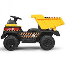 12V Battery-Powered Kids Ride-On Yellow Dump Truck with Electric Bucket and Dump Bed Magic Cars 4