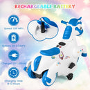 12V Battery-Powered Kids Unicorn Ride-On Horse Car Toy with Training Wheels for Ages 3 and Up Magic Cars 8
