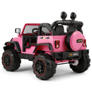 12V Pink and Black Kids Ride-On Truck with MP3, LED Lights, Remote Control, and Battery Cover Magic Cars 15