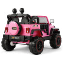 12V Pink and Black Kids Ride-On Truck with MP3, LED Lights, Remote Control, and Battery Cover Magic Cars 20
