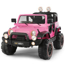 12V Pink and Black Kids Ride-On Truck with MP3, LED Lights, Remote Control, and Battery Cover Magic Cars 21