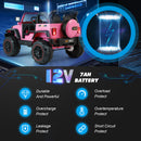 12V Pink and Black Kids Ride-On Truck with MP3, LED Lights, Remote Control, and Battery Cover Magic Cars 2