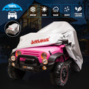 12V Pink and Black Kids Ride-On Truck with MP3, LED Lights, Remote Control, and Battery Cover Magic Cars 3
