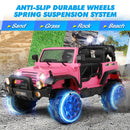 12V Pink and Black Kids Ride-On Truck with MP3, LED Lights, Remote Control, and Battery Cover Magic Cars 4